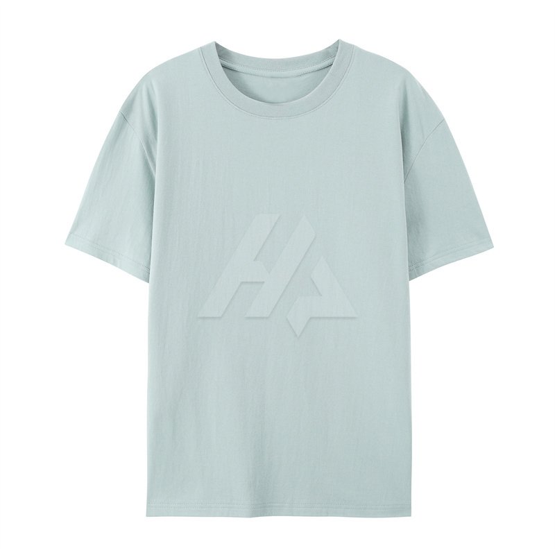 Hazel Blue Cotton Basic T Shirt