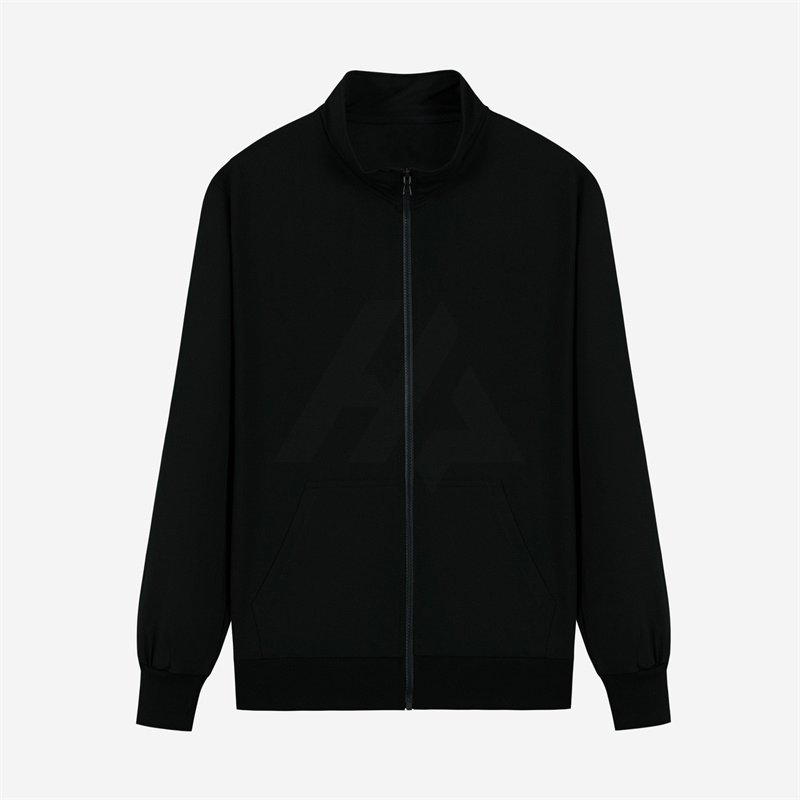 Black Zipper Jacket Slim Fit