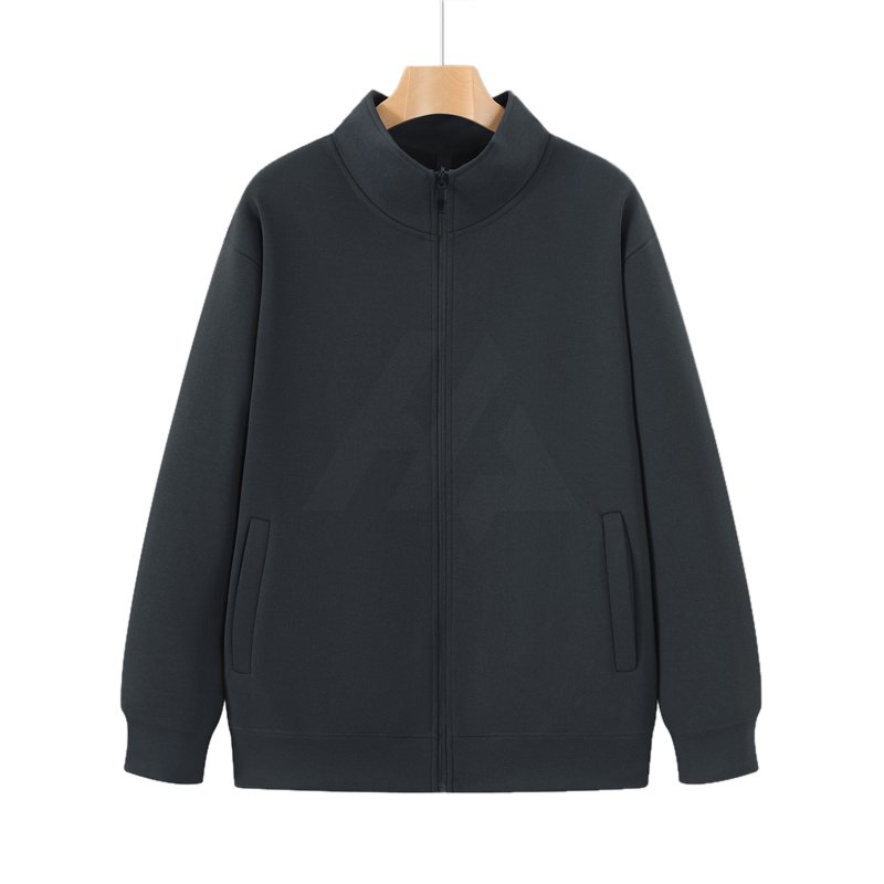 Dark Grey Zipper Jacket Loos Fit